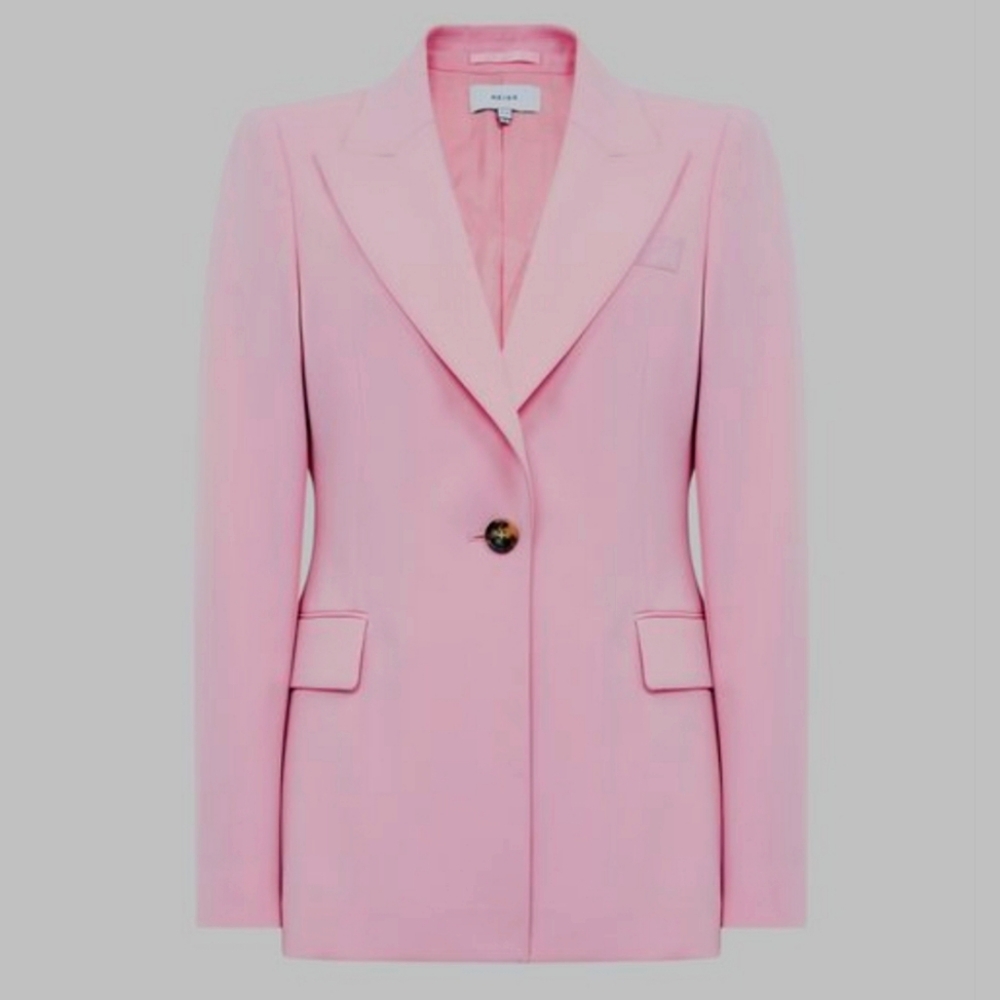 REISS Blair Single Breasted Wool Blend Blazer